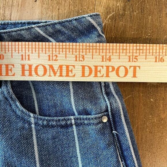 Pacsun Denim Women's Striped Festival Shorts Mini Sz. 26, 90's Cutoff #A1159 - Picture 8 of 10